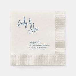 Servilleta De Papel Pareja Script Fun Facts Bodas Napkins