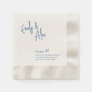 Servilleta De Papel Pareja Script Fun Facts Bodas Napkins