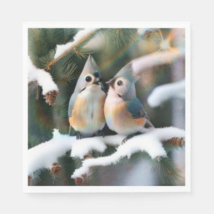 Servilleta De Papel Pareja Tufted Titmouse