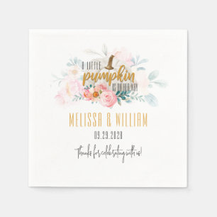 Servilleta De Papel Parejas caen Personalizado floral de calabaza de B