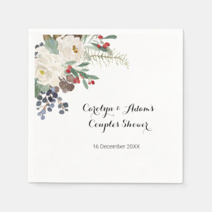 Servilleta De Papel Parejas De Invierno Floral Ducha Napkin