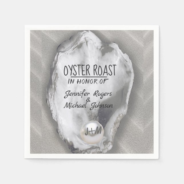 Servilleta De Papel Parejas Ducha Oyster Roast (Anverso)