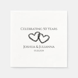 Servilleta De Papel Parejas nombran Fiesta del 50 aniversario del Cora