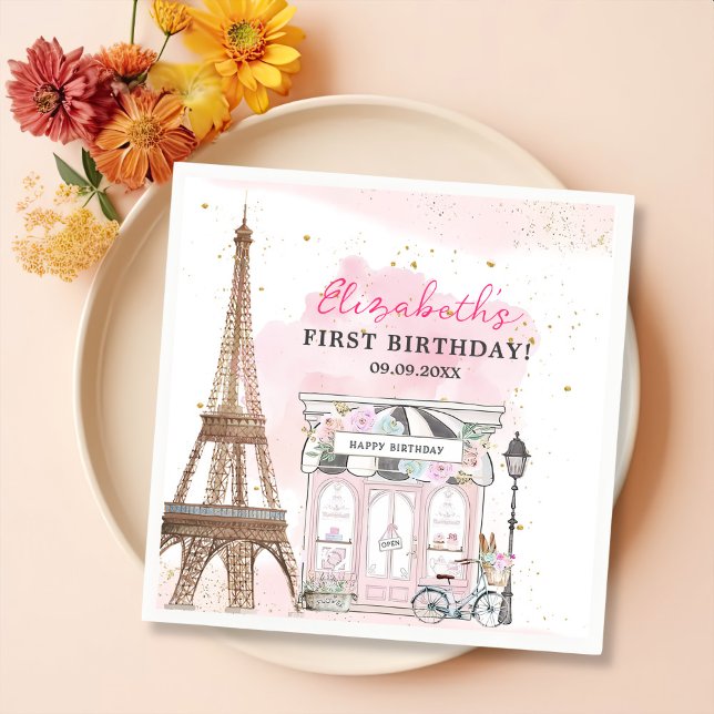 Servilleta De Papel Paris Birthday Parisian Cafe Tea Fiesta Birthday (Subido por el creador)