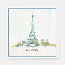 Paris Francia Eiffel Tower Color Sketch |Vida en P