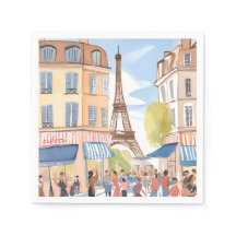Paris Francia Eiffel Tower Watercolor Travel