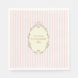 Servilleta De Papel Parisian French Patisserie Vintage Party Pink 