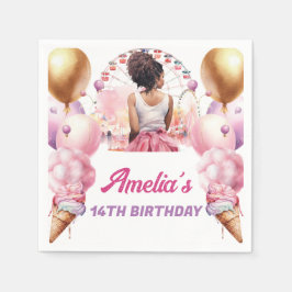 Servilleta De Papel Parque de diversiones Cumpleaños Africano-Estadoun