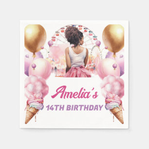 Servilleta De Papel Parque de diversiones Cumpleaños Africano-Estadoun