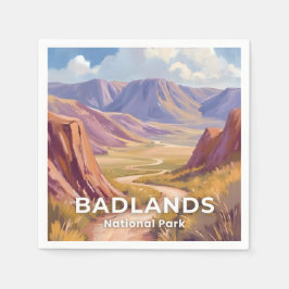 Servilleta De Papel Parque Nacional Badlands Dakota del Sur Arte de Vi