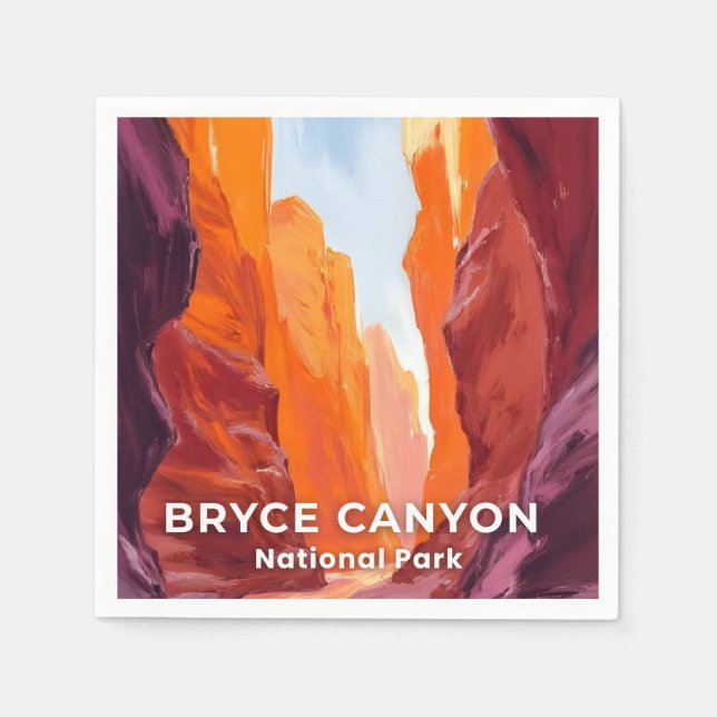 Servilleta De Papel Parque Nacional Bryce Canyon | Viajes a Utah (Anverso)