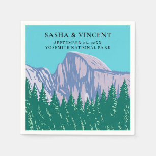 Servilleta De Papel Parque nacional Yosemite Boda Retro