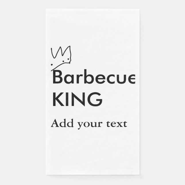 Servilleta De Papel Parrillada king add name men texto panadería de co (Anverso)