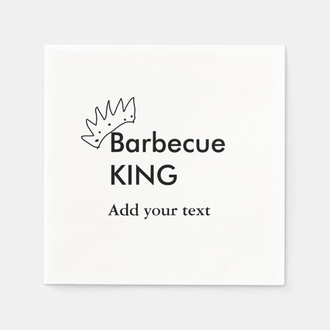Servilleta De Papel Parrillada king add name men texto panadería de co (Anverso)