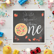 Parte de diversión, primer cumpleaños de pizza