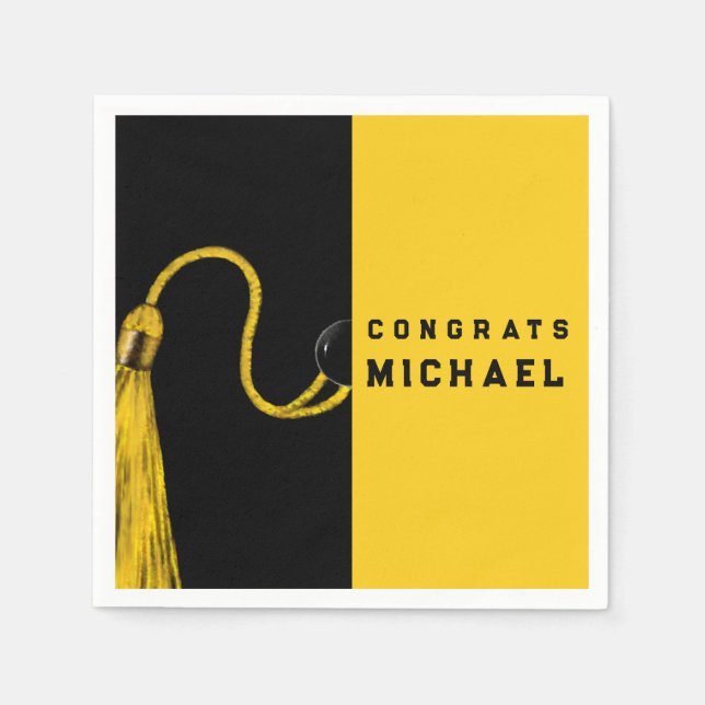 Servilleta De Papel Partido Creativo de Graduación Felicita a las serv (Anverso)