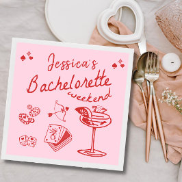 Servilleta De Papel Partido de Bachelorette de Cocktail de Poker