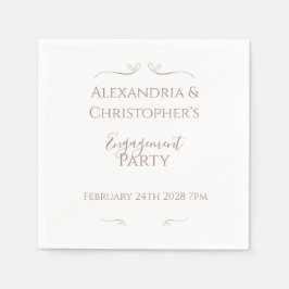 Servilleta De Papel Partido de compromiso de Bodas de Moda mínima