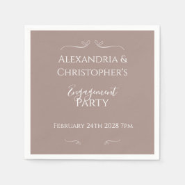 Servilleta De Papel Partido de compromiso de Bodas de Moda moderna