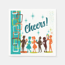 Servilleta De Papel Partido de compromiso de cócteles modernos de medi