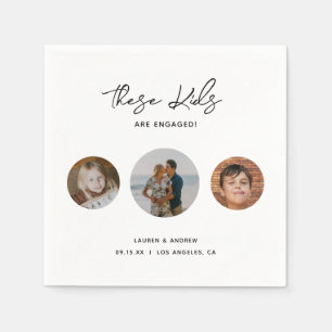 Servilleta De Papel Partido de Compromiso de Fotografías de la Infanci