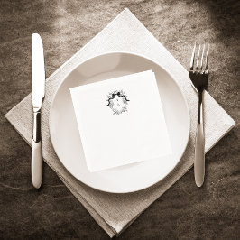 Servilleta De Papel Partido de compromiso de los Bodas del Monograma d
