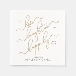 Servilleta De Papel Partido de Compromiso Feliz Nunca Después Del Comp