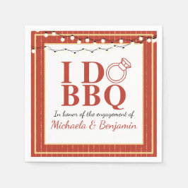 Servilleta De Papel Partido de compromiso Parejas Ducha I Do BBQ