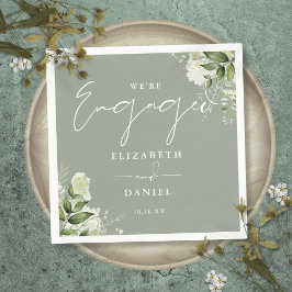 Servilleta De Papel Partido de compromiso verde de la floración verde