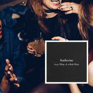 Servilleta De Papel Partido de cumpleaños 30 Black & White Dirty