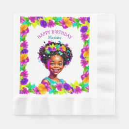 Servilleta De Papel Partido de cumpleaños Chica afroamericano personal