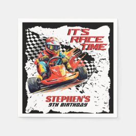 Servilleta De Papel Partido de Cumpleaños de la Carreras Go Kart