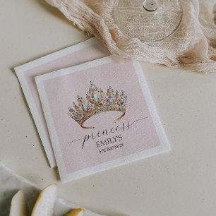 Servilleta De Papel Partido de Cumpleaños de la Corona de la Princesa 