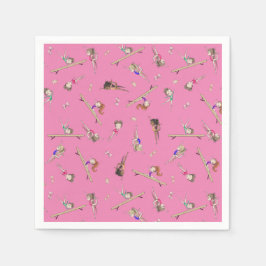 Servilleta De Papel Partido de cumpleaños de la gimnasia chica