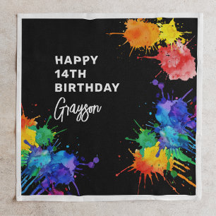 Servilleta De Papel Partido de Cumpleaños de la Pintura