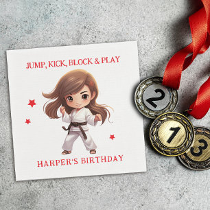 Servilleta De Papel Partido de Cumpleaños de las Artes Marciales del c