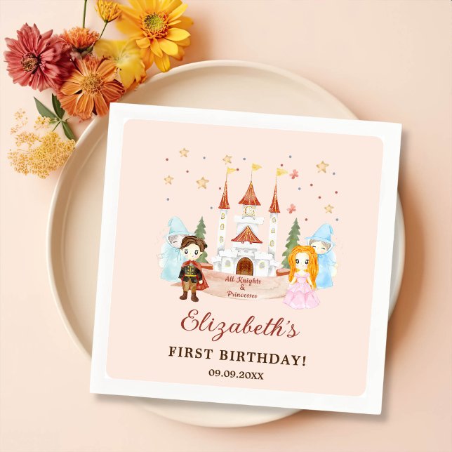 Servilleta De Papel Partido de Cumpleaños de los Chicas Princesas y Ca (Subido por el creador)