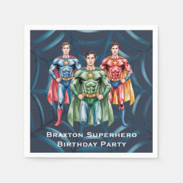 Servilleta De Papel Partido de Cumpleaños De Superhéroes Para Niños