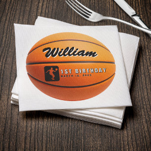 Servilleta De Papel Partido de Cumpleaños del Baloncesto