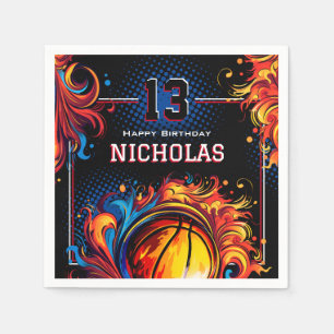 Servilleta De Papel Partido de Cumpleaños del Baloncesto