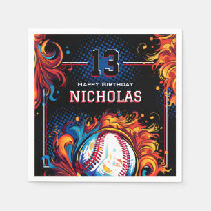 Servilleta De Papel Partido de Cumpleaños del Béisbol