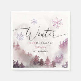 Servilleta De Papel Partido de cumpleaños del Chica Onederland de invi