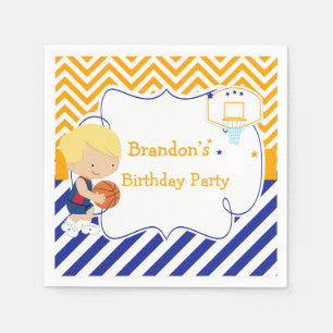 Servilleta De Papel Partido de cumpleaños del chico de básquetbol Cute