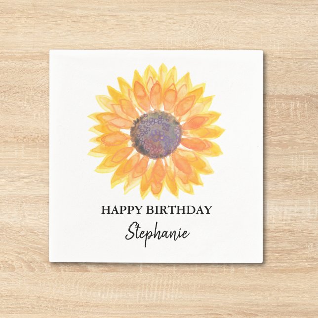 Servilleta De Papel Partido de Cumpleaños del Girasol (Subido por el creador)