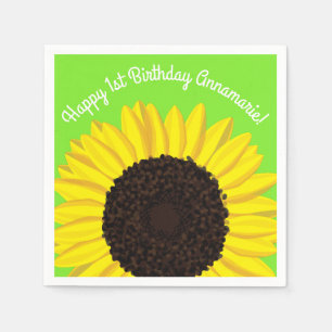 Servilleta De Papel Partido de Cumpleaños del Girasol