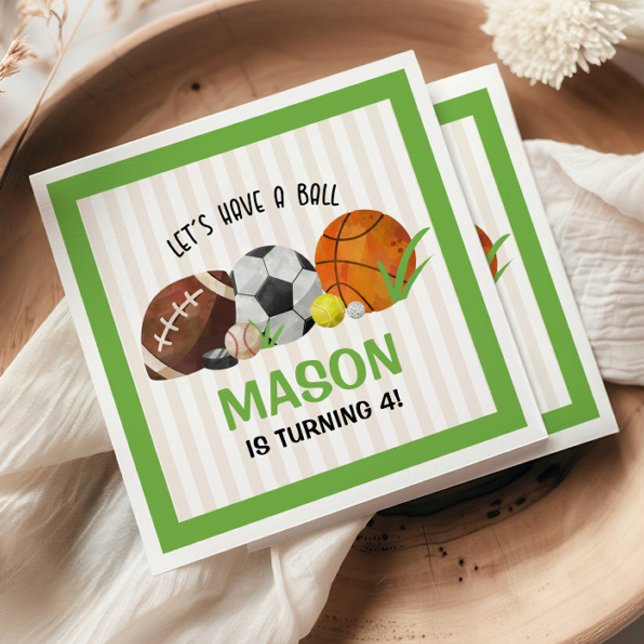 Servilleta De Papel Partido de cumpleaños del partido de fútbol de bal (Subido por el creador)