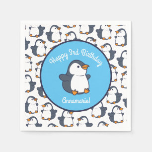 Servilleta De Papel Partido de Cumpleaños del Pingüino