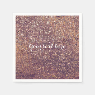 Servilleta De Papel Partido de cumpleaños del Purpurina Golden Shimmer