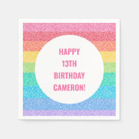 Partido de cumpleaños del Purpurina Rainbow person