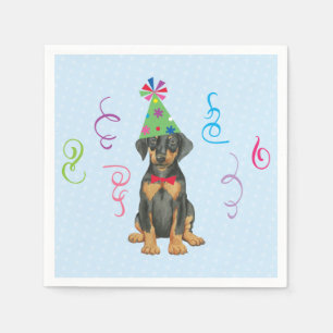 Servilleta De Papel Partido de Cumpleaños Doberman Napkins